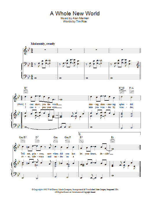Product gallery: Page 1 of 1 A Whole New World (from Aladdin), Alan Menken & Tim Rice