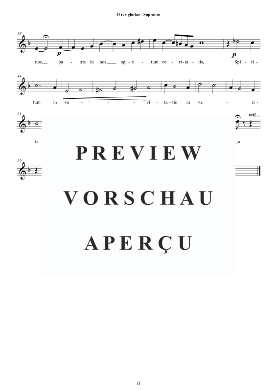 Produktgalerie: Seite 9 von 11 O rex gloriae - Motette, , Gemischter Chor a capella