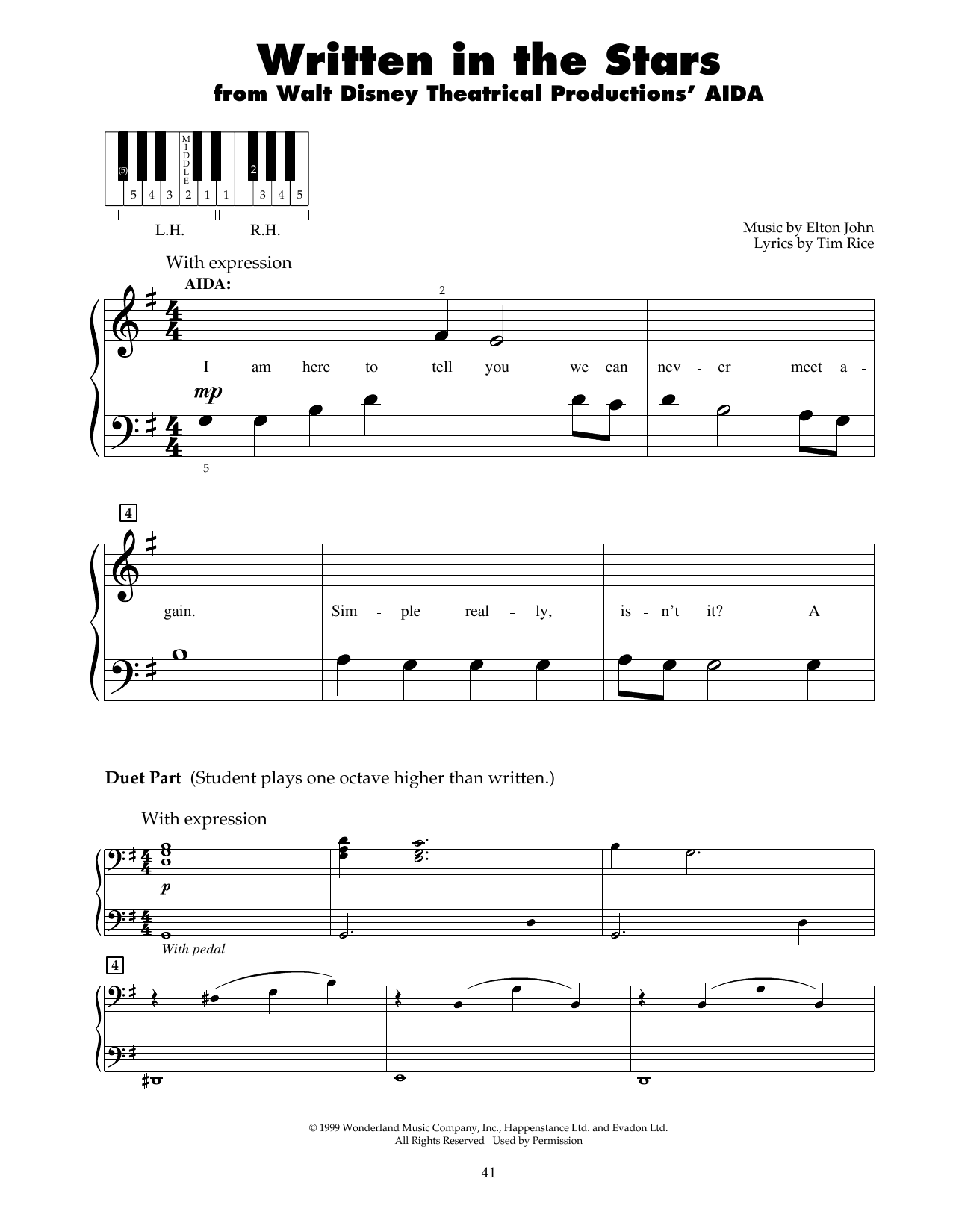 Produktbild zu: Written In The Stars (from Aida)