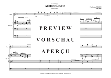 Product gallery: Page 3 of 10 Adoro Te Devote , , (flute + organ)