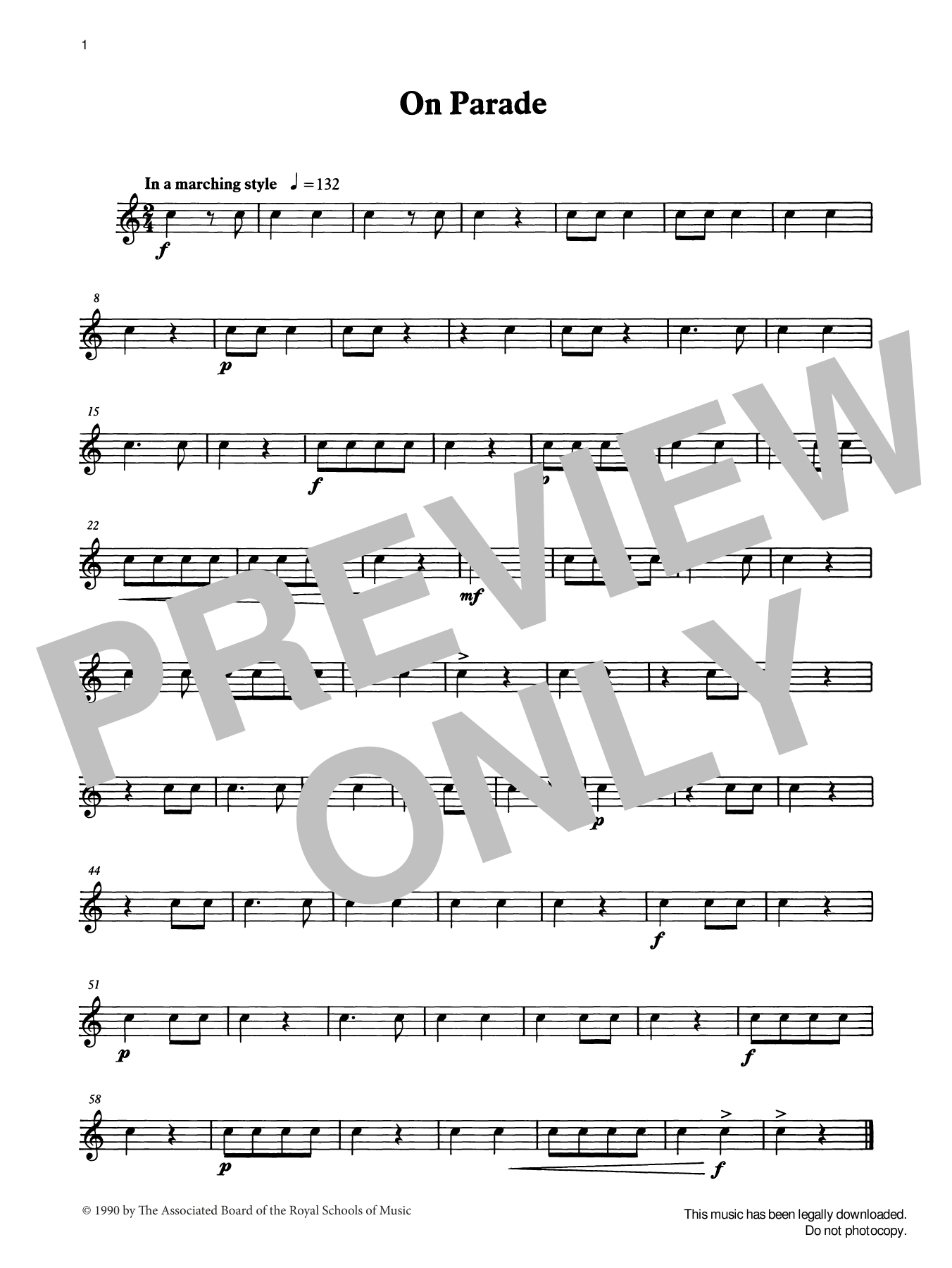 Produktgalerie: Seite 1 von 1 On Parade from Graded Music for Snare Drum, Book I, Ian Wright and Kevin Hathaway, Percussion