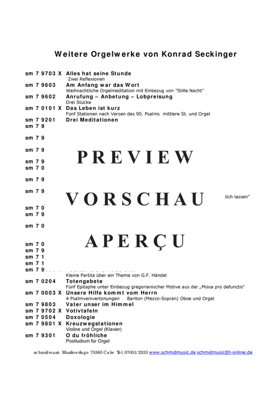 Produktgalerie: Seite 5 von 5 Concertino , , (Blechbläserquintett + Orgel) Trompete 3 in B