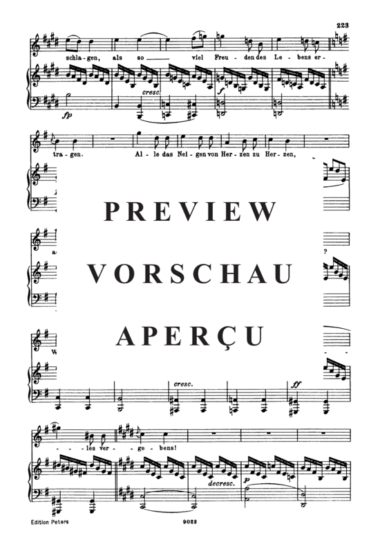 Product gallery: Page 3 of 4 Rastlose Liebe D.138, , High Voice and Piano