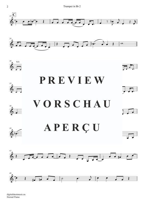 Produktgalerie: Seite 11 von 11 Eternal Flame, The Bangles, (Trompeten Trio + Klavier)