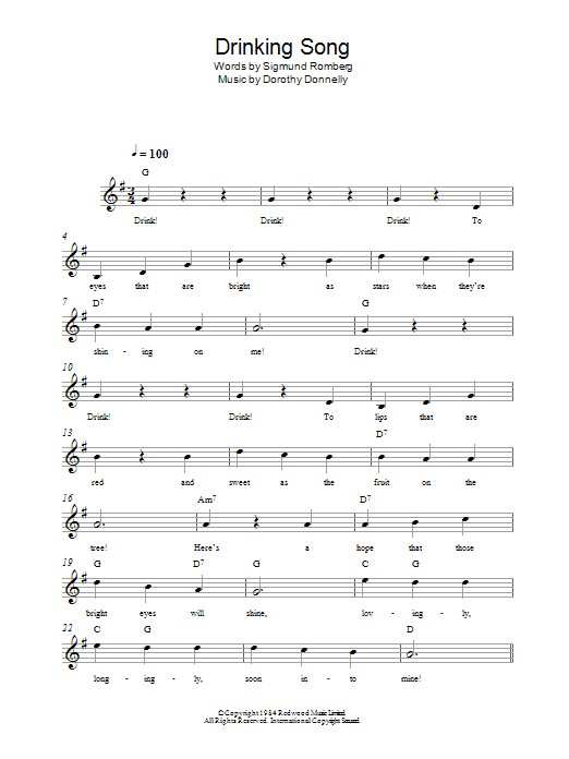 Produktbild zu: Drinking Song