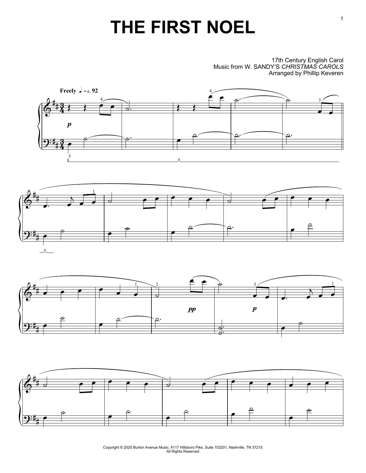 Product picture to: The First Noel (arr. Phillip Keveren)
