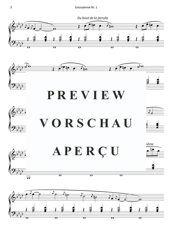 Product gallery: Page 7 of 9 Gnossienne Nr. 1 - Geheimnisvolles Klavierstück, , Solo Piano