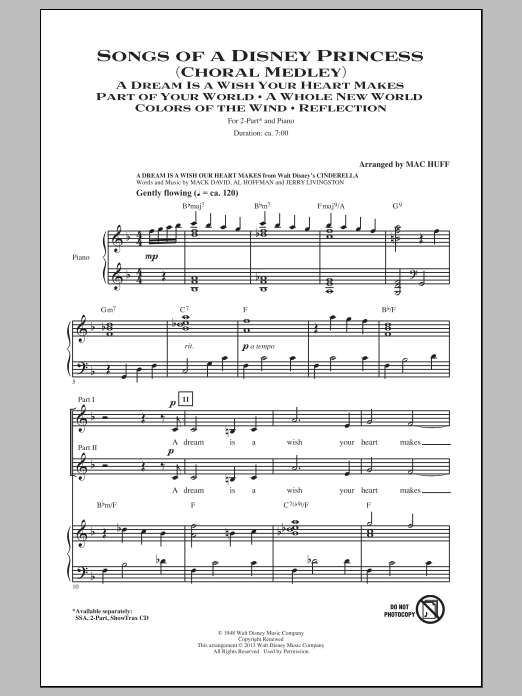 Produktbild zu: Songs of a Disney Princess (Choral Medley)
