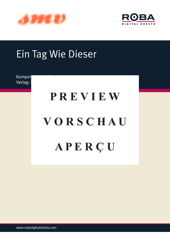 Product gallery: Page 2 of 3 Ein Tag Wie Dieser , , Piano and Voice