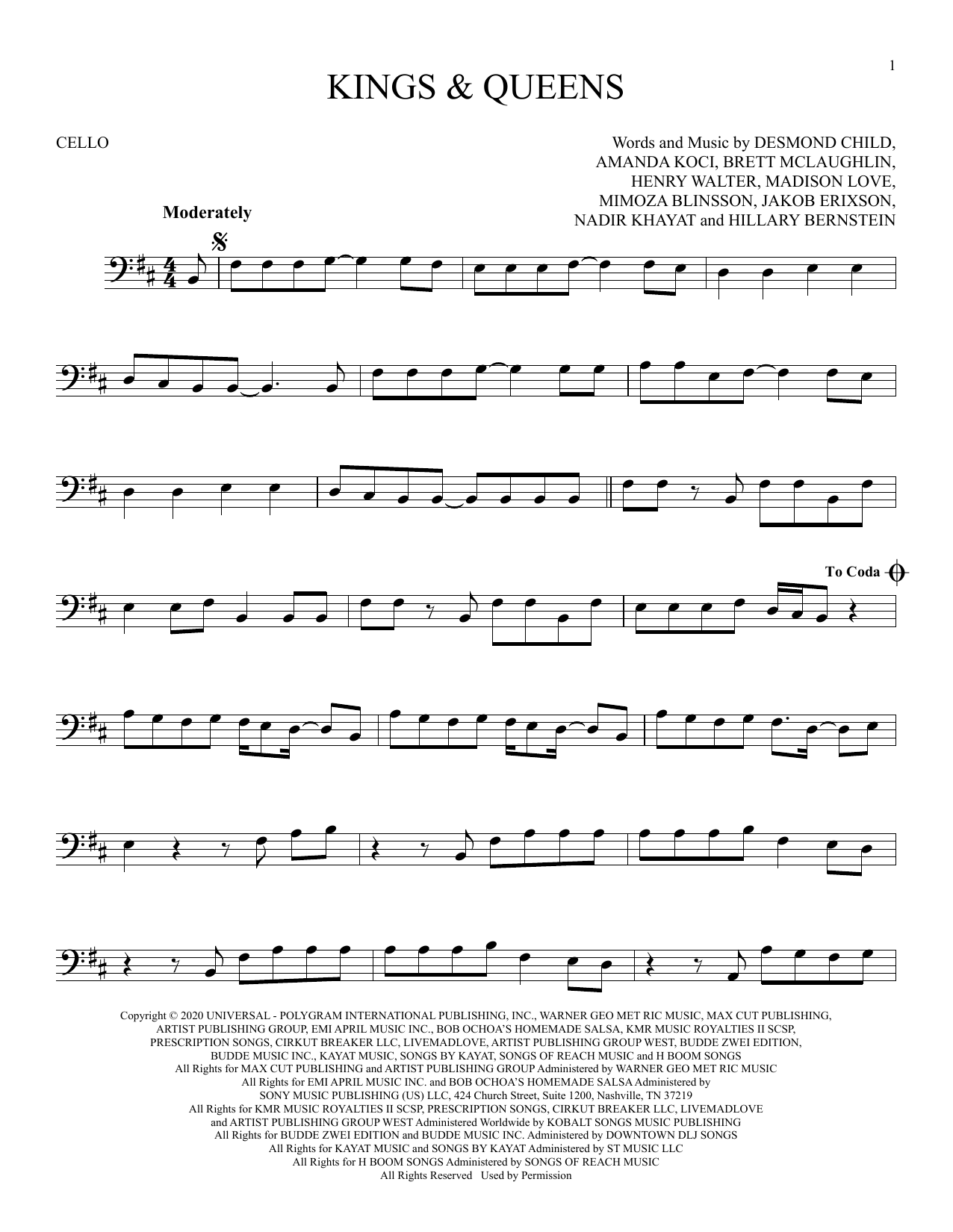 Produktgalerie: Seite 1 von 1 Kings & Queens, Ava Max, Violoncello