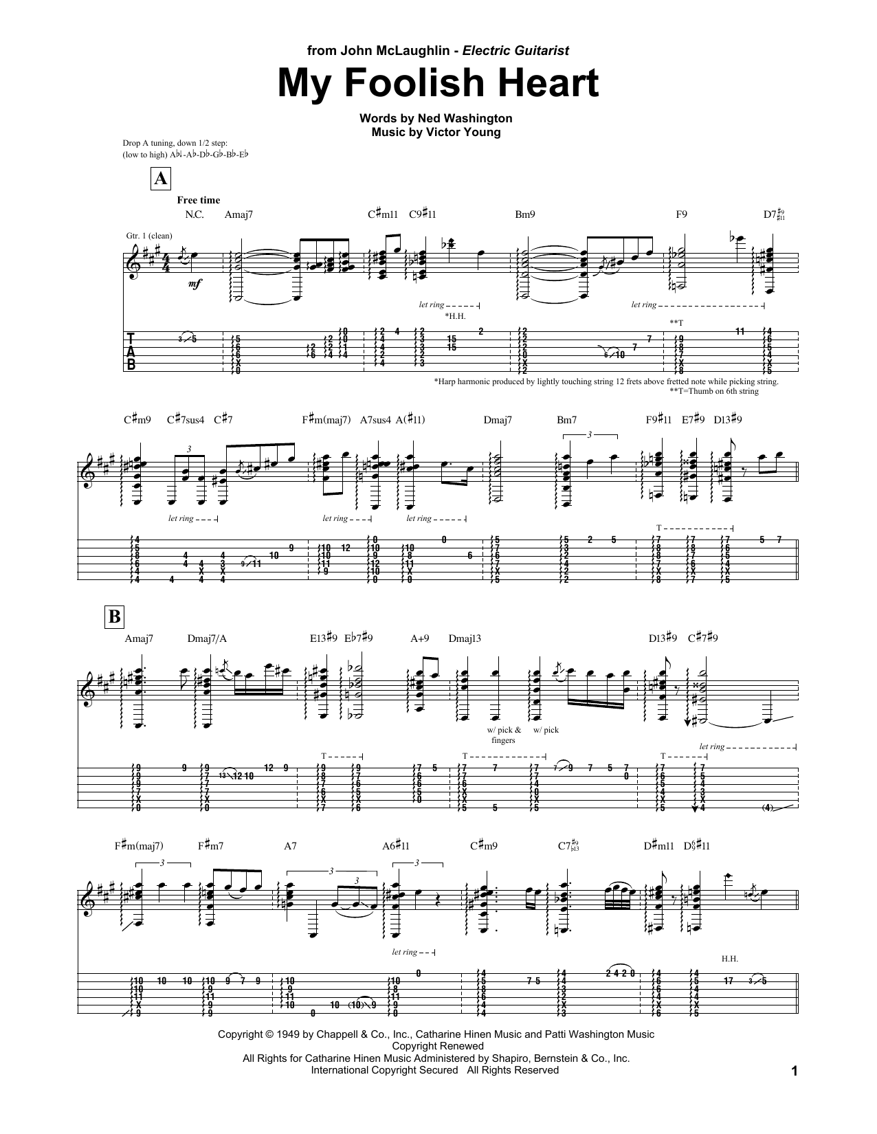 Product gallery: Page 1 of 1 My Foolish Heart, John McLaughlin