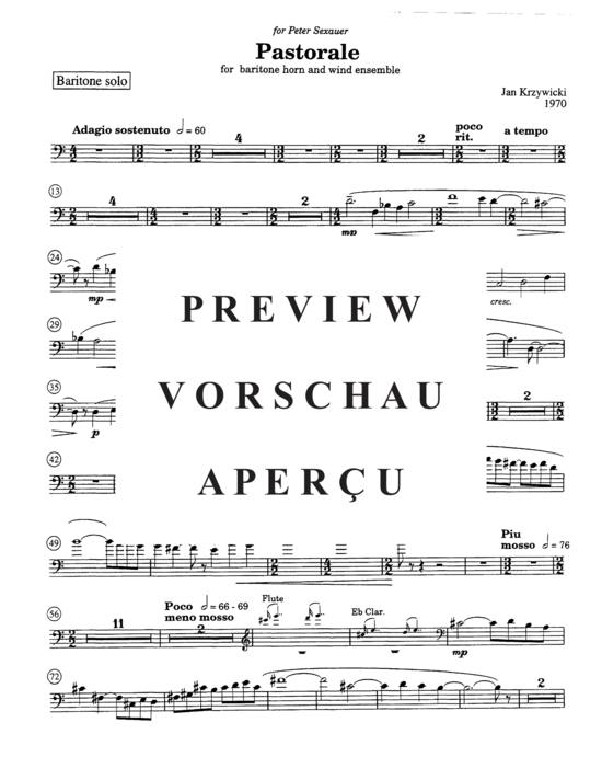Product gallery: Page 16 of 18 Pastorale (Piano Reduction) , , Baritone Horn / Euphonium and Piano