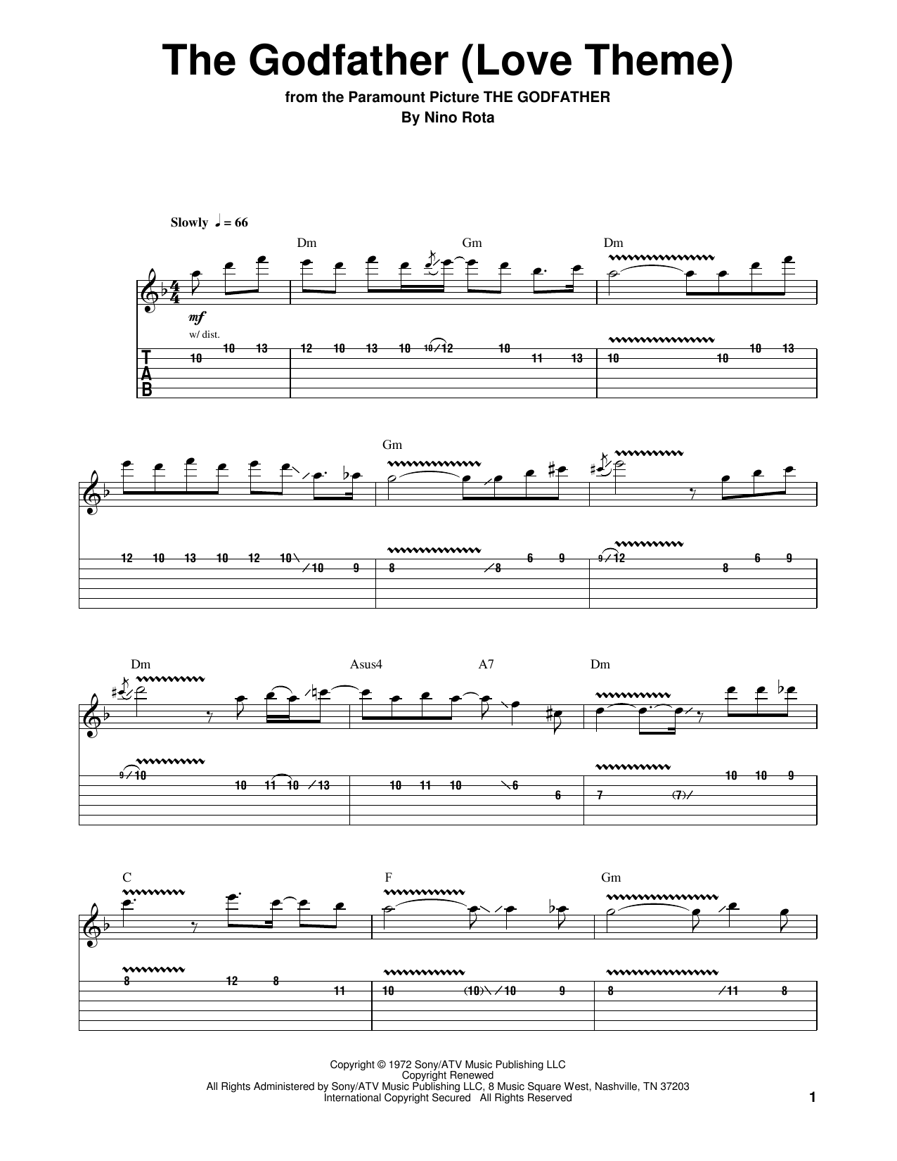 Produktbild zu: The Godfather (Love Theme)