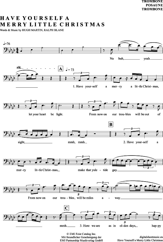 Product gallery: Page 1 of 3 Have Yourself A Merry Little Christmas , Connor, Sarah, (Posaune / Bariton)