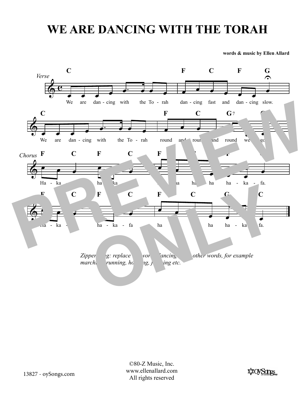 Produktgalerie: Seite 1 von 1 We Are Dancing With the Torah, Ellen Allard, Melodieinstrument