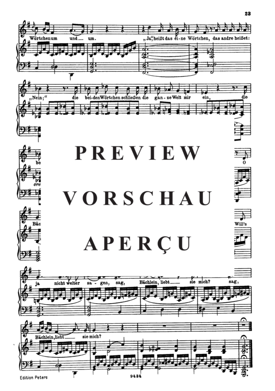 gallery: Der Neugierige, D.795-6 (Die Schöne Müllerin) , ,  (Gesang tief + Klavier)