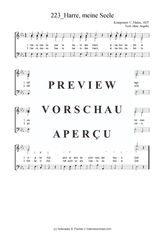 Produktbild zu: Harre, meine Seele C. Malau, 1827