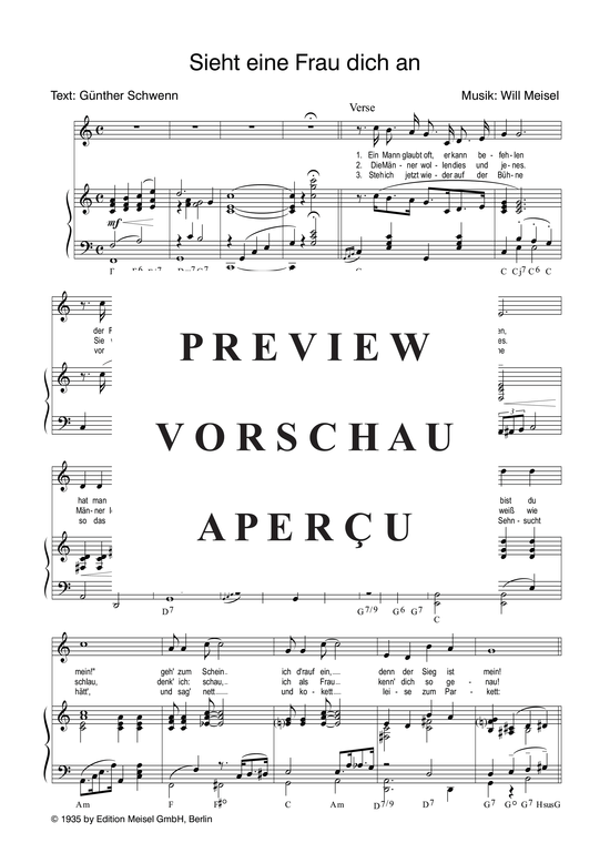 Produktgalerie: Seite 4 von 4 Sieht eine Frau dich an, 	, Klavier und Gesang