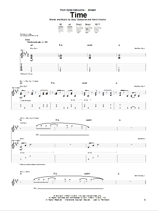 Produktgalerie: Seite 1 von 1 Time, Ozzy Osbourne, Gitarre