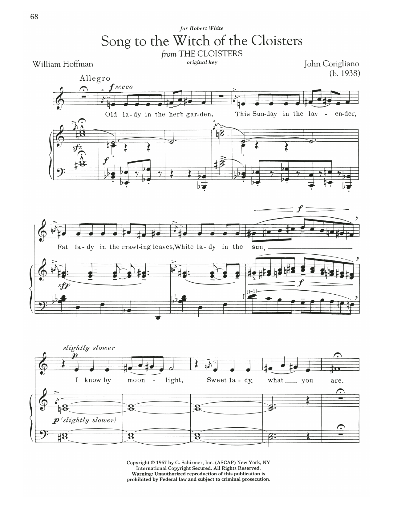 Product picture to: Song To The Witch Of The Cloisters