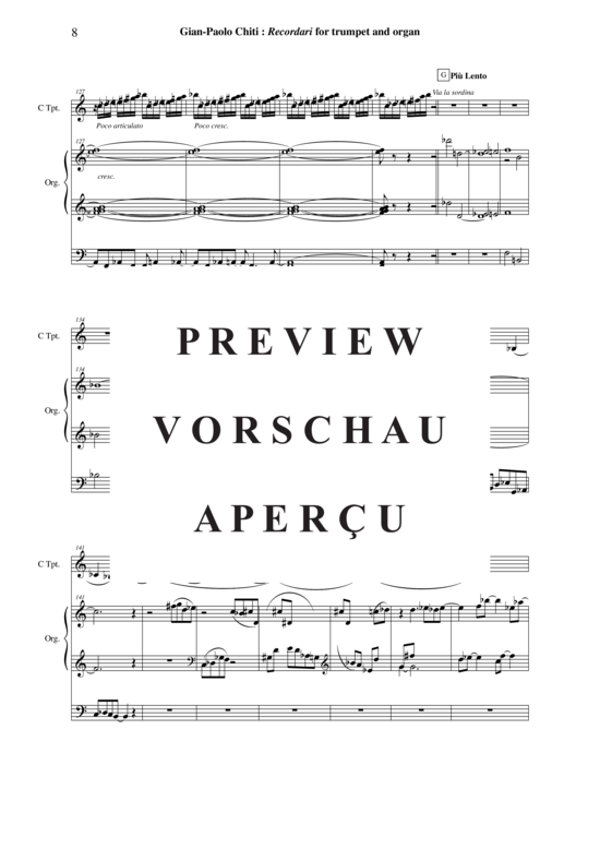 Produktgalerie: Seite 9 von 21 Ricordari , , (Trompete in C oder B + Orgel)