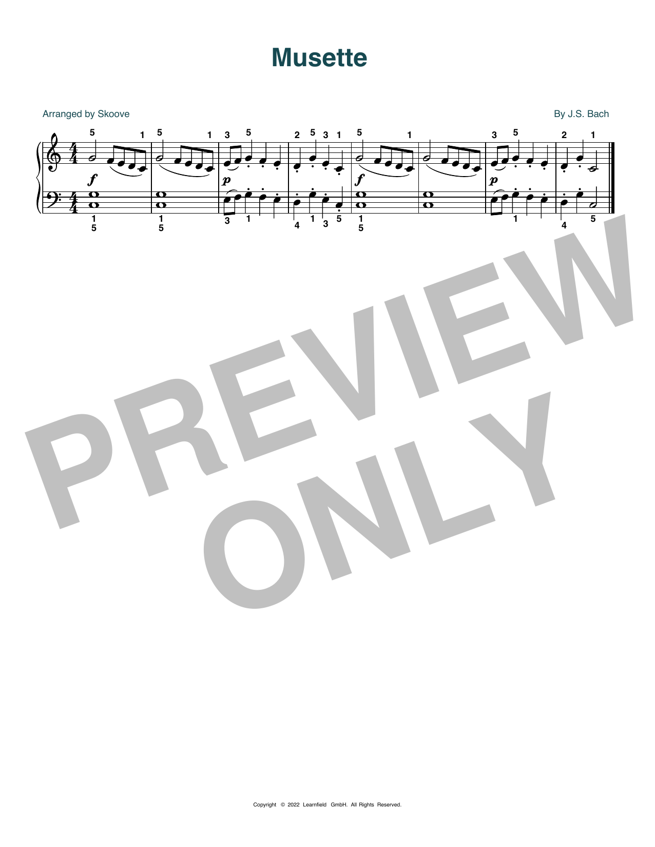 Produktbild zu: Musette (arr. Skoove)