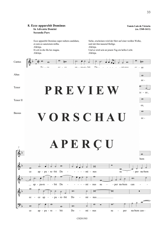 Produktgalerie: Seite 5 von 8 Ecce Dominus veniet / Ecce apparebit Dominus, , Gemischter Chor 5-stimmig