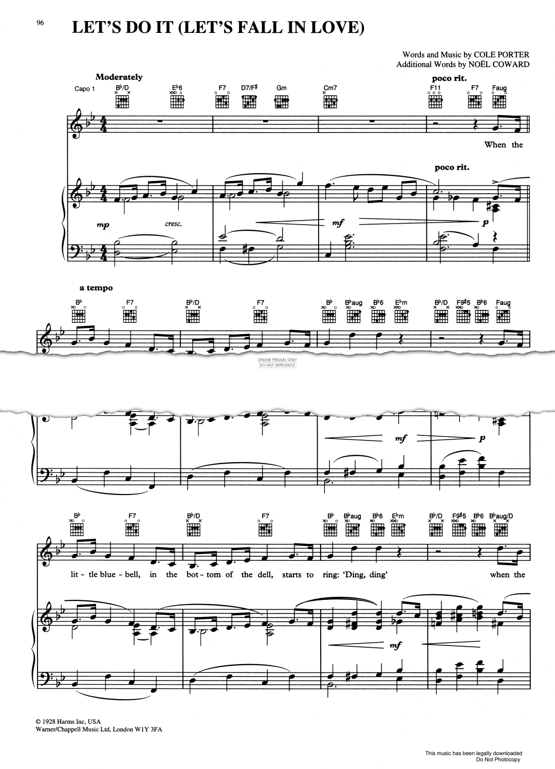 Produktgalerie: Seite 1 von 1 Let's Do It (Let's Fall In Love), Paul Whiteman, Gesang, Gitarre, Klavier