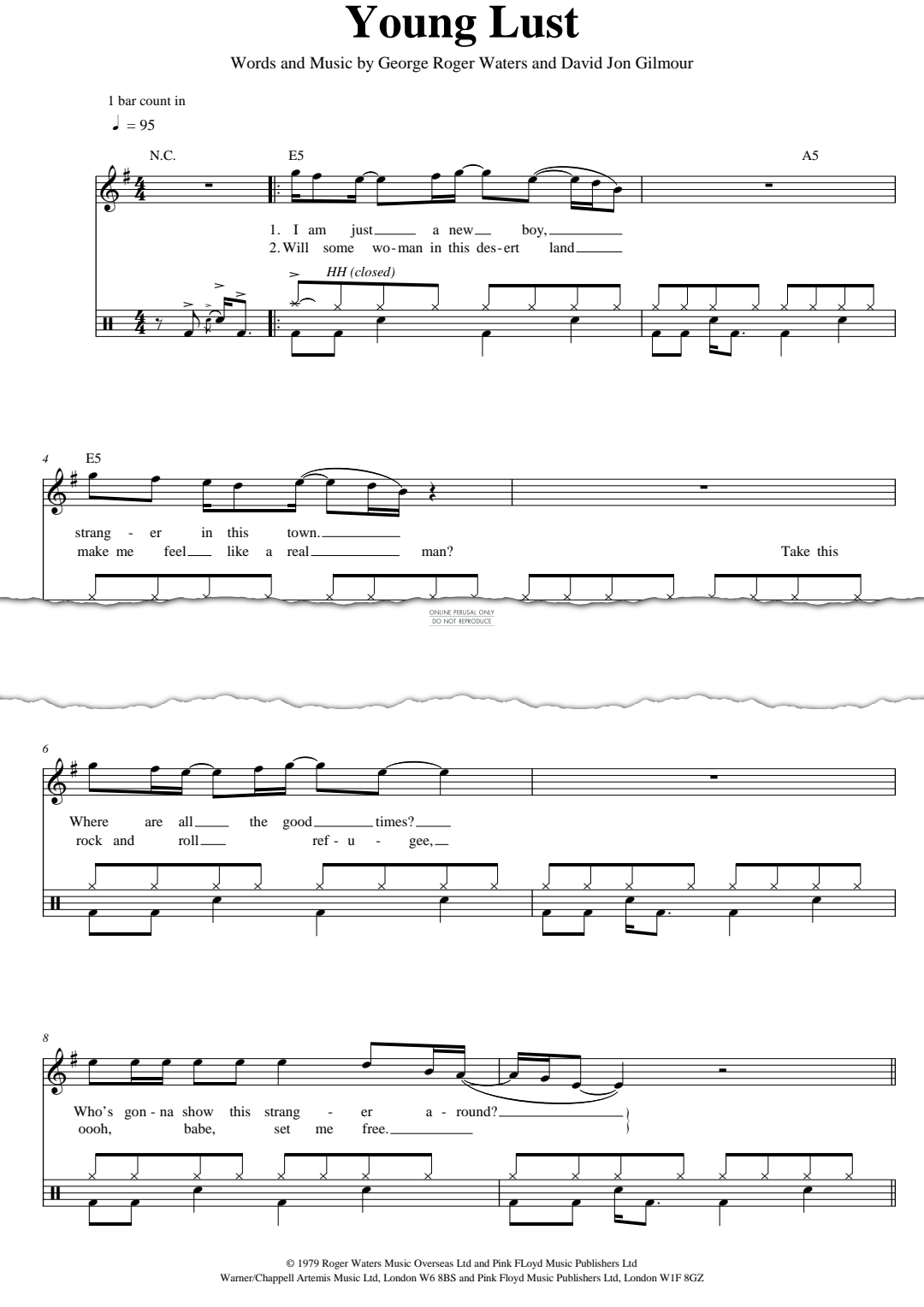 Product gallery: Page 1 of 1 Young Lust, Pink Floyd