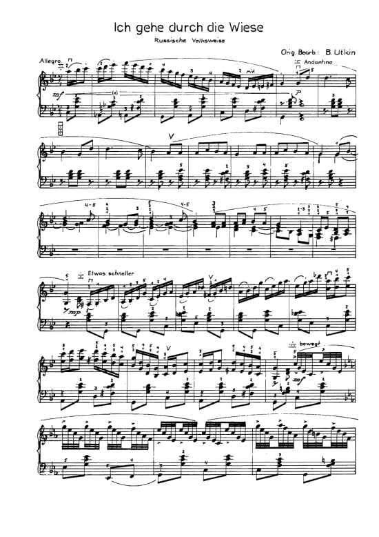 Product picture to: Ich gehe durch die Wiese Russische Volksweise