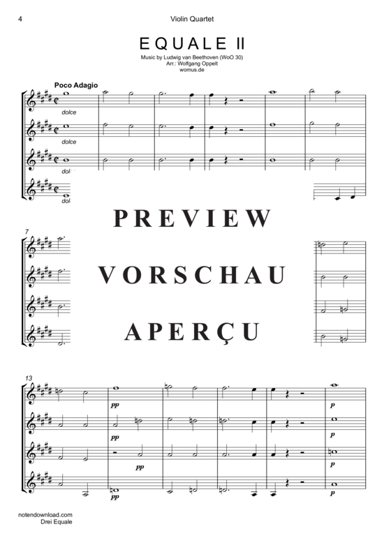 gallery: Drei Equale , , (Violinen Quartett)