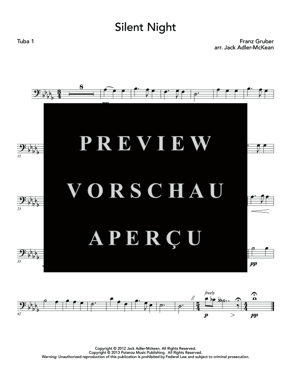 Product gallery: Page 11 of 11 Silent Night, , (Tuba Quartett EETT)