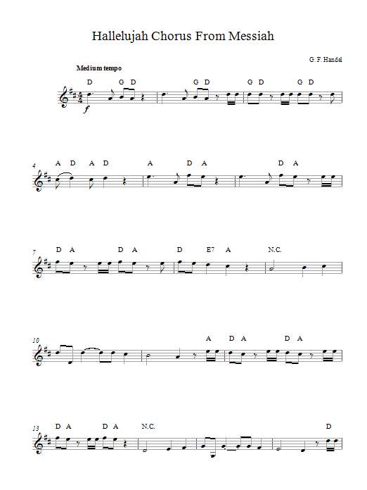 Product gallery: Page 1 of 1 Hallelujah Chorus, George Frideric Handel