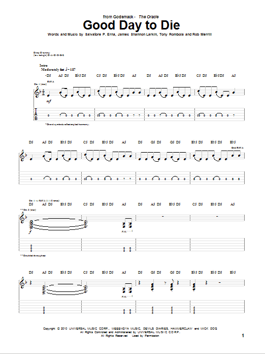 Produktgalerie: Seite 1 von 1 Good Day To Die, Godsmack, Gitarre