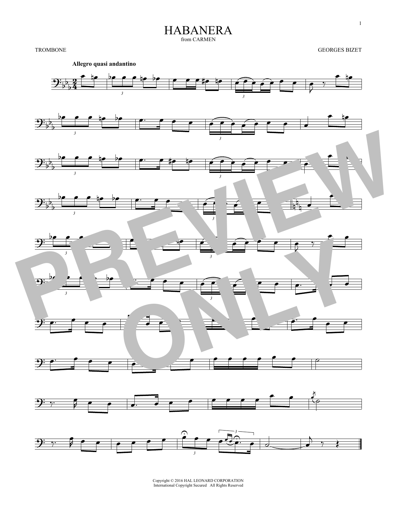 Product gallery: Page 1 of 1 Habanera, Georges Bizet