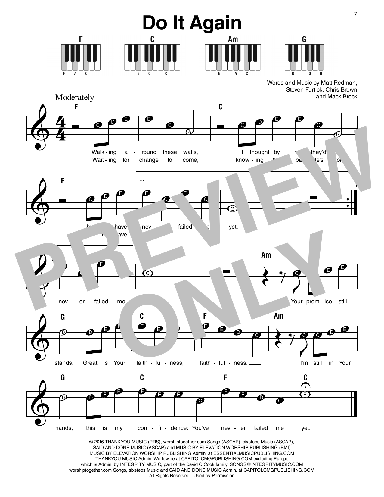 Produktgalerie: Seite 1 von 1 Do It Again, Matt Redman, Klavier