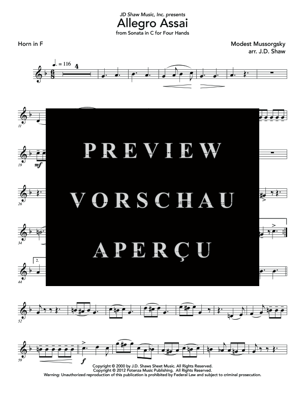 Produktgalerie: Seite 3 von 11 Allegro Assai, , (Blechbläser Quintett)