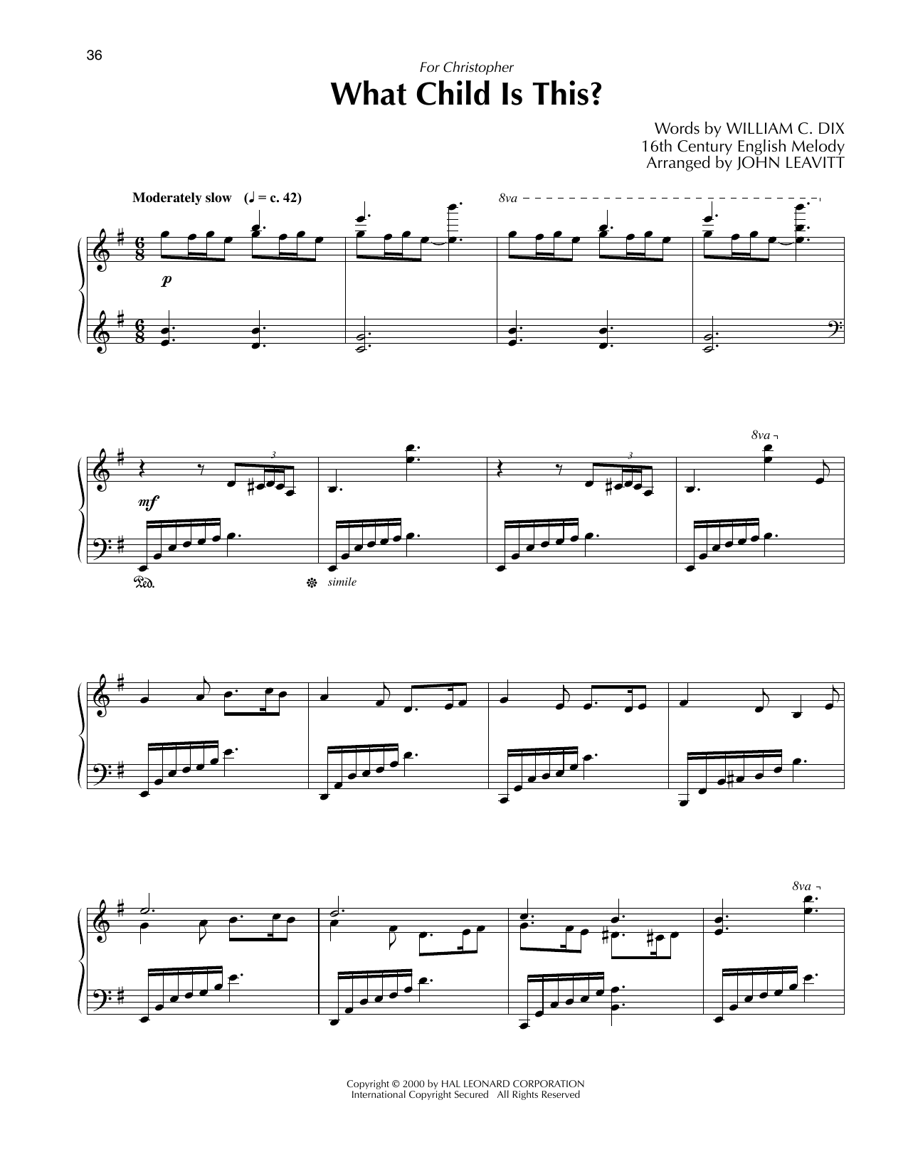 Produktbild zu: What Child Is This? (arr. John Leavitt)