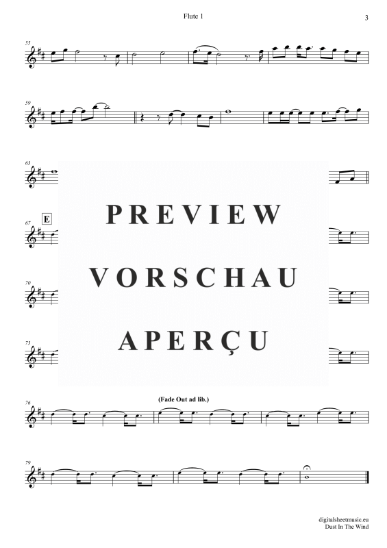 Product gallery: Page 10 of 11 Dust In The Wind, Kansas, (flute trio + piano)