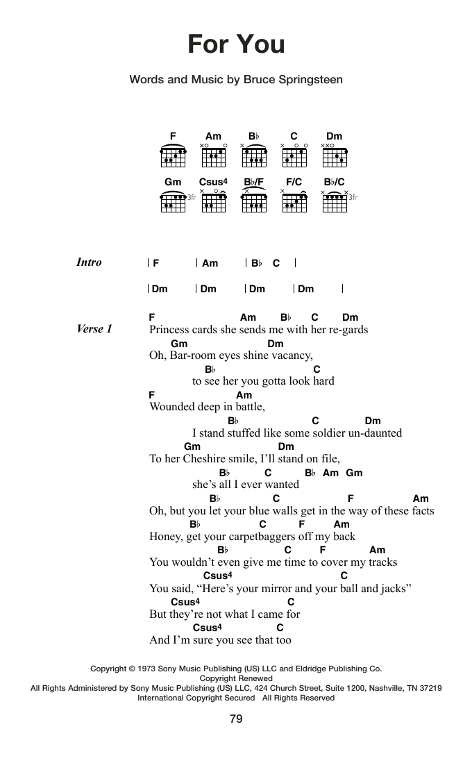 Produktgalerie: Seite 1 von 1 For You, Bruce Springsteen, Gitarre