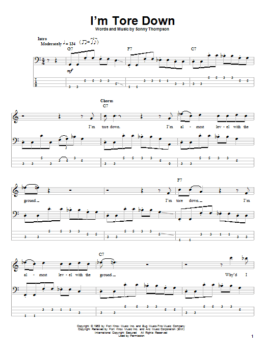 Produktgalerie: Seite 1 von 1 I'm Tore Down, Eric Clapton, E-Bass