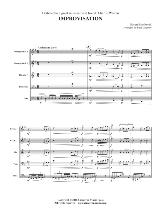 Produktbild zu: Improvisation Edward Macdowell
