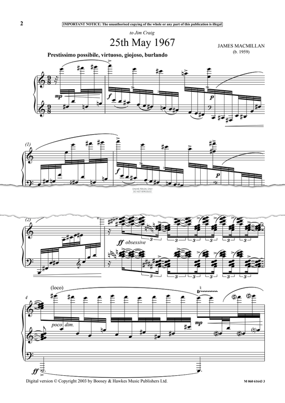 Produktgalerie: Seite 1 von 1 25th May 1967, James MacMillan, Klavier