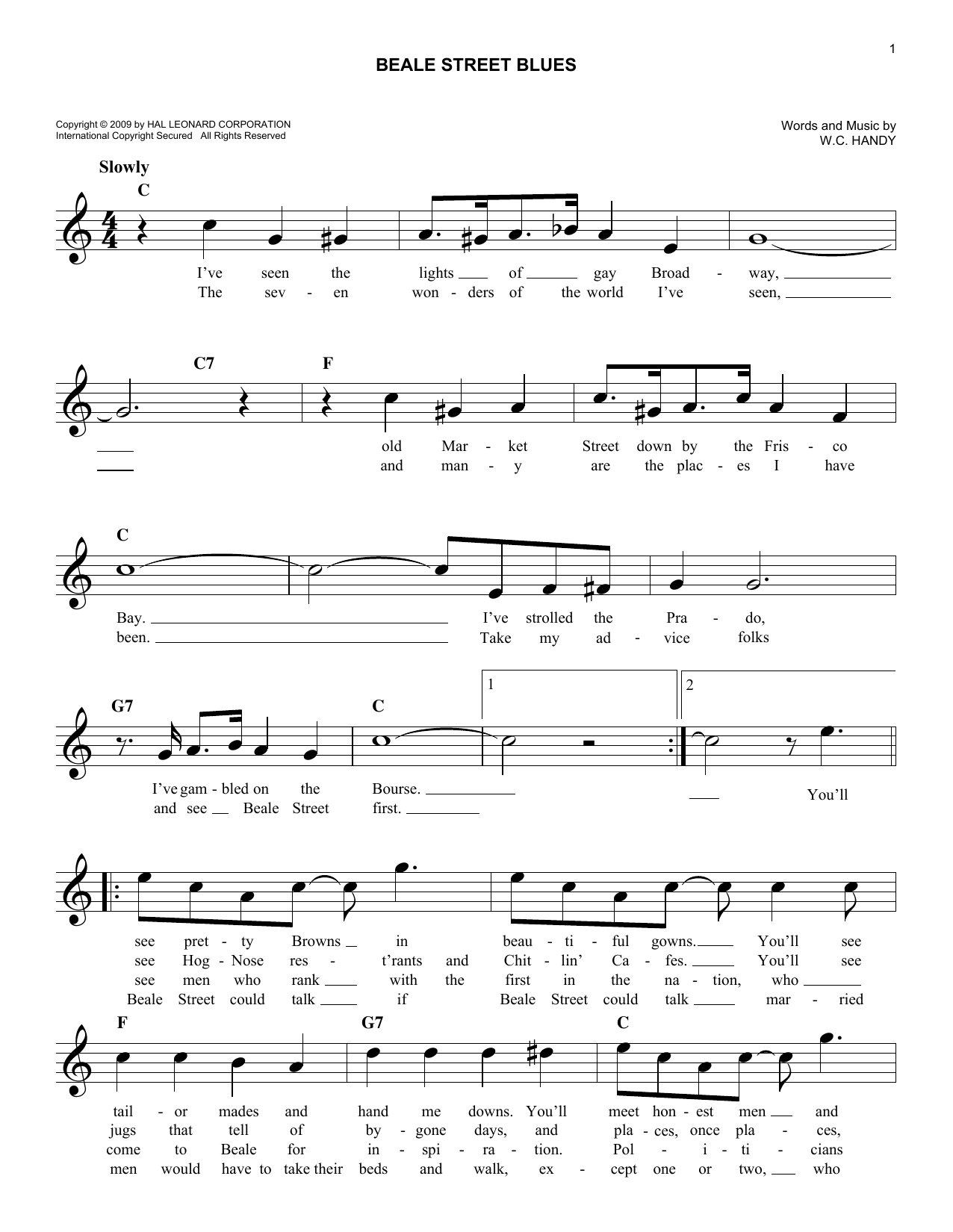 Produktbild zu:  Beale Street Blues - W.C. Handy