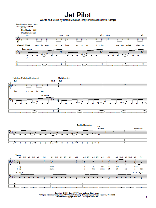 Produktgalerie: Seite 1 von 1 Jet Pilot, System Of A Down, E-Bass