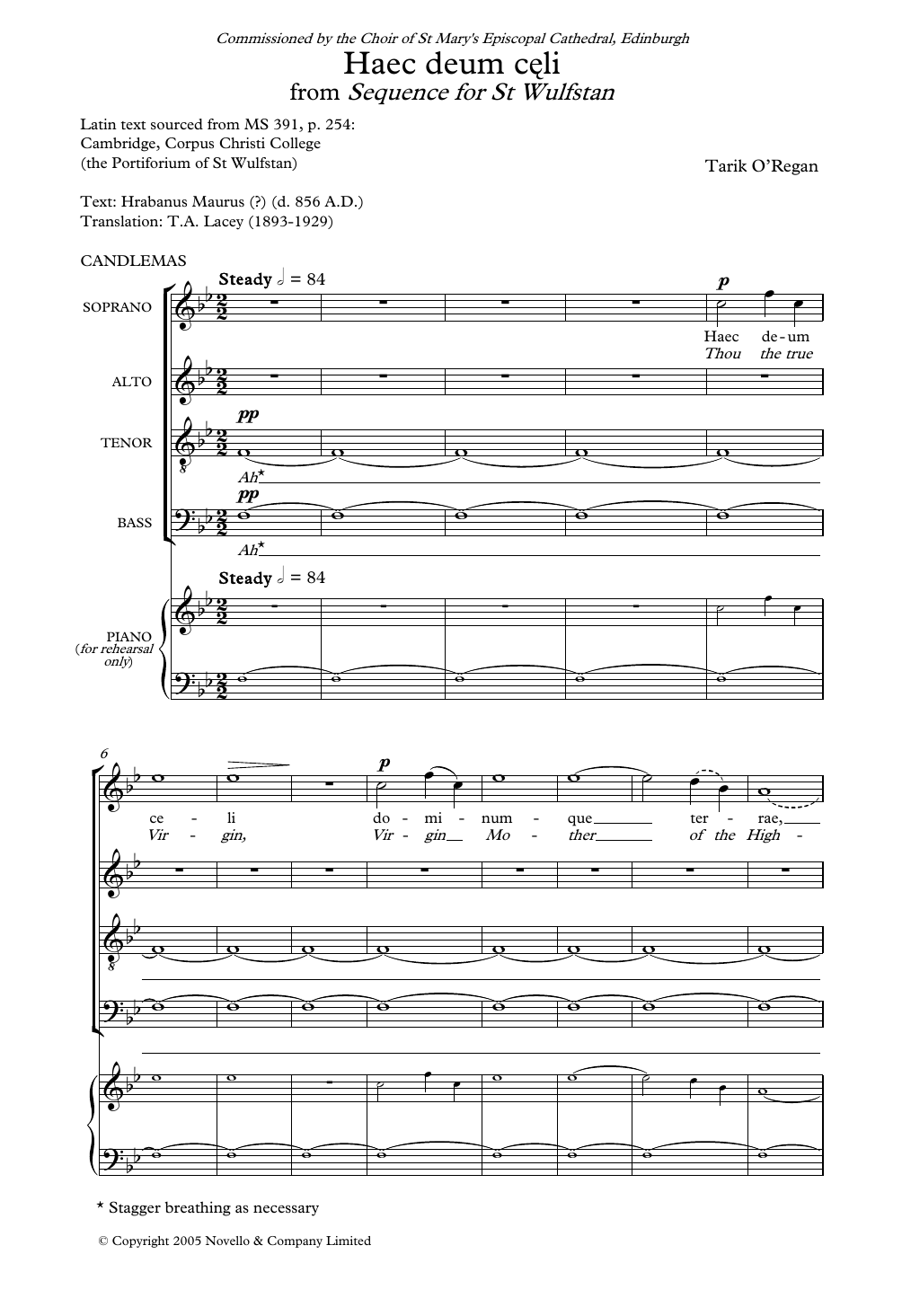 Produktbild zu: Haec Deum Celi (From Sequence for St Wulfstan)