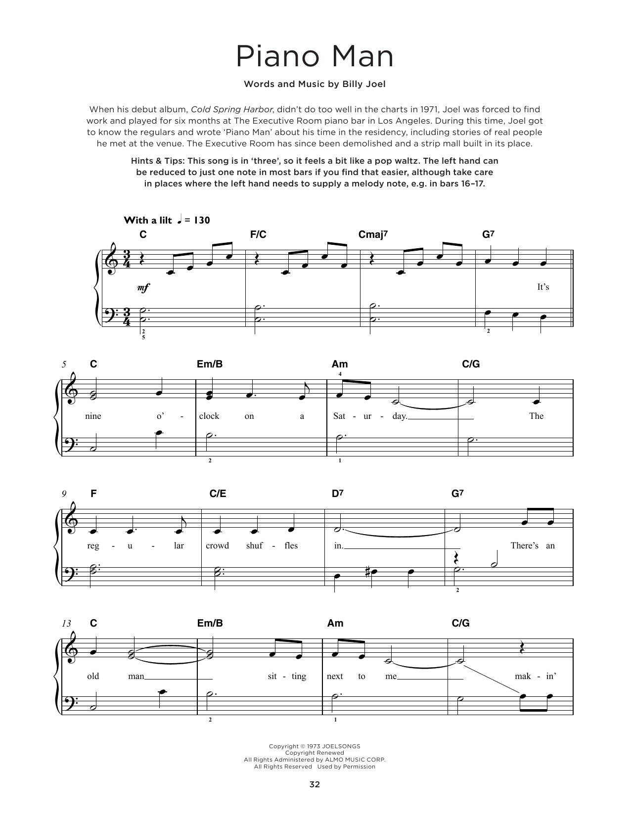 Product picture to:  Piano Man - Billy Joel