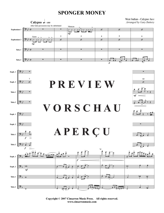 Product gallery: Page 2 of 16 Sponger Money , , (Tuba Quartet: 2x Baritone, 2xTuba)