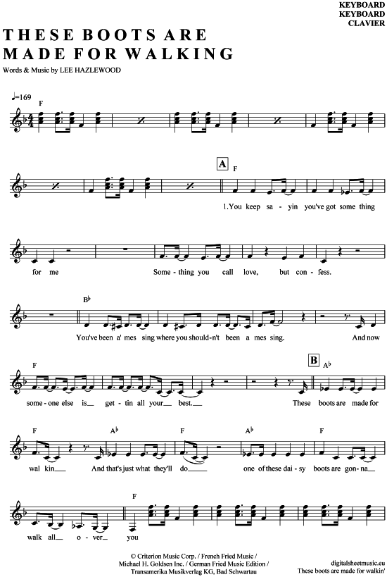 Product gallery: Page 1 of 4 These boots are made for walking , Sinatra, Nancy, (Keyboard)