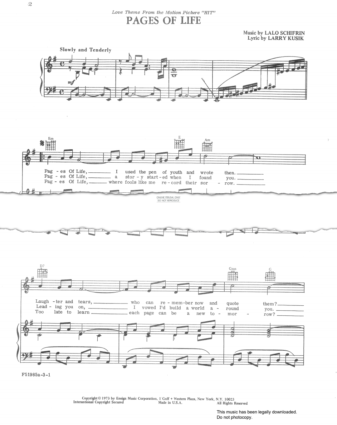 gallery: Pages Of Life, Lalo Schifrin